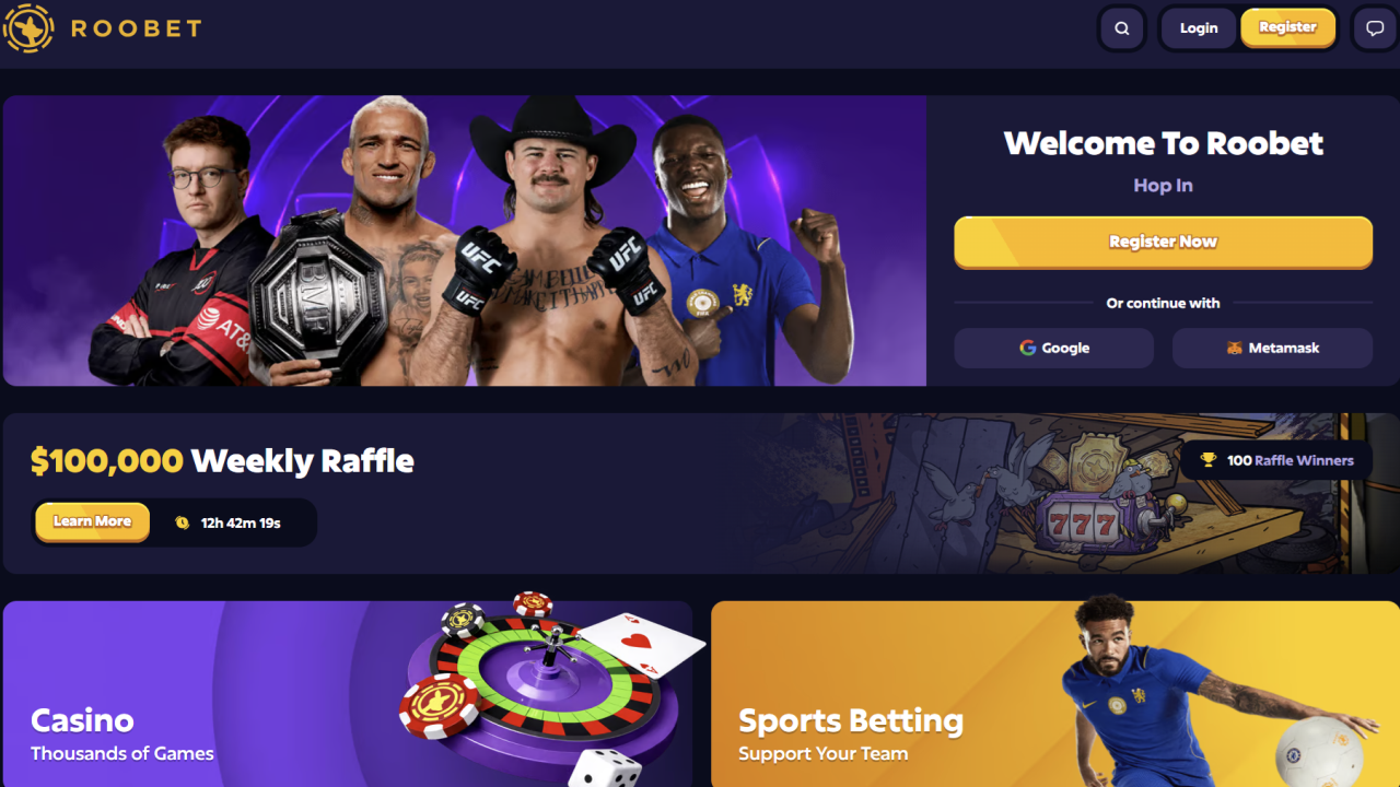 Roobet Casino website